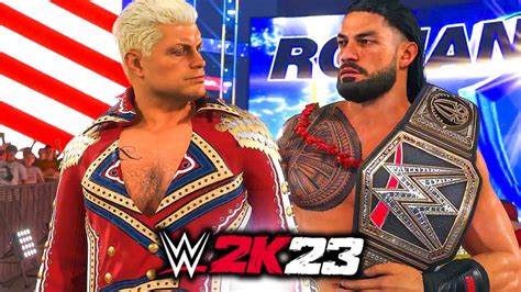WWE K Cody Rhodes Vs Roman Reigns Full Match Gameplay YouTube