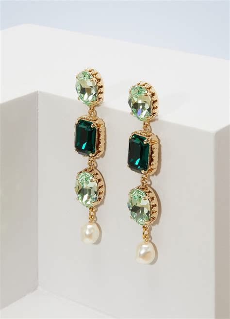 Dolce And Gabbana Crystal Earrings Bridal Diamond Jewellery Diamond