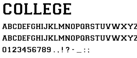 College University Font College University