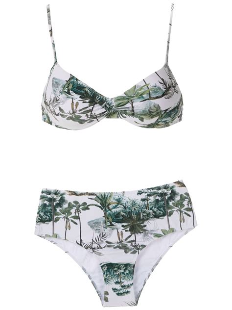 Lygia And Nanny White Veronica Printed Bikini Set For Women 02010455 At