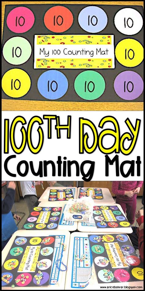 100th day counting mat reading activities school activities fun activities kindergarten