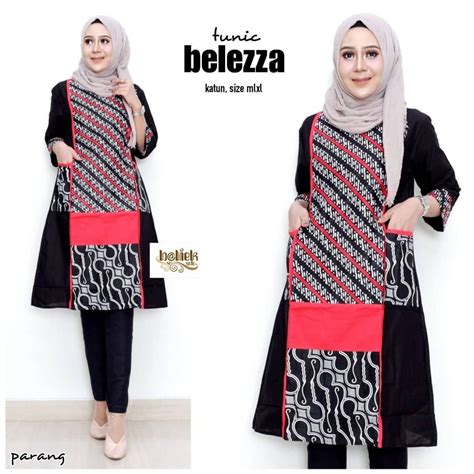 Beberapa online shop yang merilis produk serupa adalah heaven light dan vanilla hijab. Desain Baju Batik Hijab Modern - Diary Hijaber
