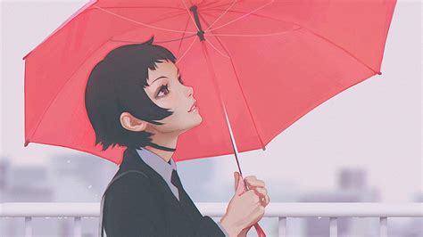 Hd Wallpaper Woman Anime Character Holding Umbrella