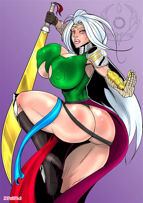 Rule 34 Ass Boots Breasts Hair Large Breasts Leotard Looking At Viewer Sword Weapon White Hair