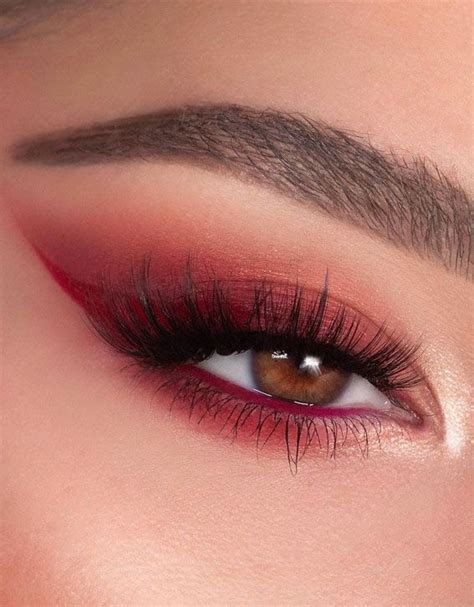 Best Eye Makeup Looks For 2021 Shades Of Red For Brown Eyes Prom