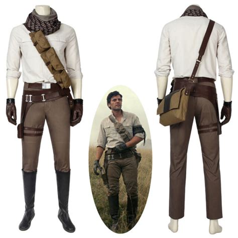 Poe Dameron Costume Cosplay Suit Star Wars 9 The Rise Of Skywalker Full