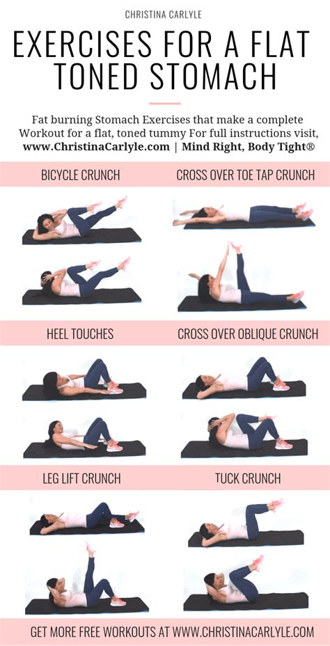 Easy Stomach Exercises For Belly Fat And Flat Abs Christina Carlyle