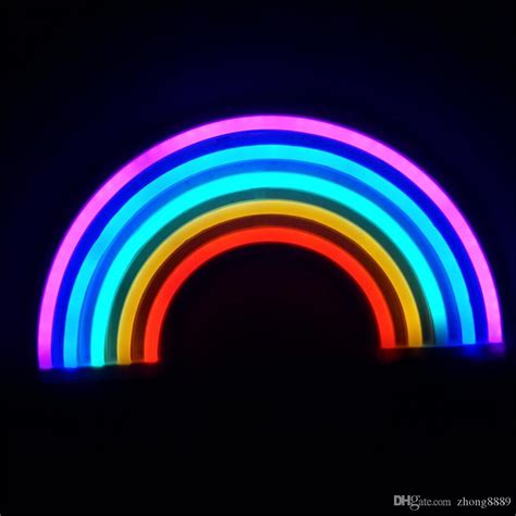 2021 Fashion Colorful Rainbow Led Neon Sign Light Holiday