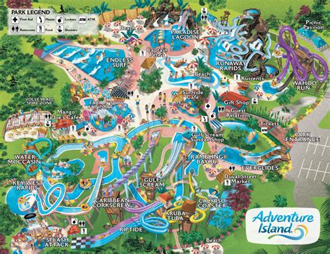 Kids and kids at heart attraction description: Map | Adventure Island Tampa Waterpark