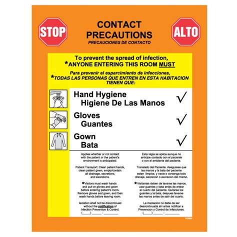 Contact Precautions Labels 8 78 X 10 78 United Ad Label