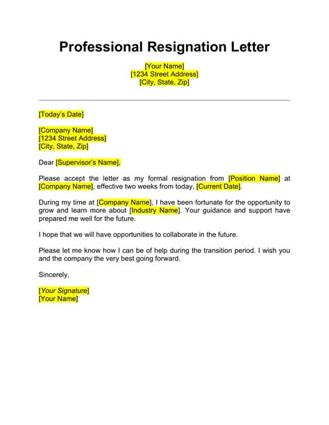 Letter Of Resignation Email Template Database Letter Template Collection Images And Photos Finder