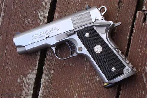 Colt 1911 Officers Stainless Series 80 Very Nice Bargain 45 Cal