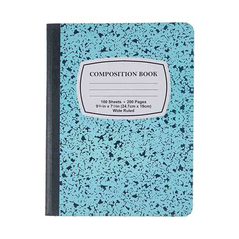 Wide Ruled Composition Notebook 100 Sheets