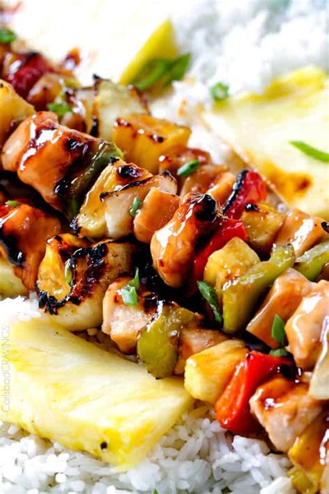 Hawaiian chicken kabobs recipe | allrecipes a light marinade of soy sauce, brown sugar, and sherry with sesame and spices tenderizes these chicken pineapple kabobs into an aloha grilled dream of a dish! Hawaiian Chicken Kabobs (+VIDEO) with the BEST GLAZE!