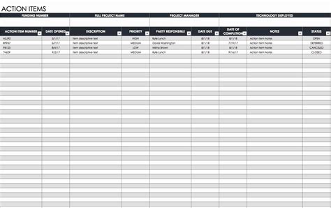 Action Plan Template For Managers Example Document Template