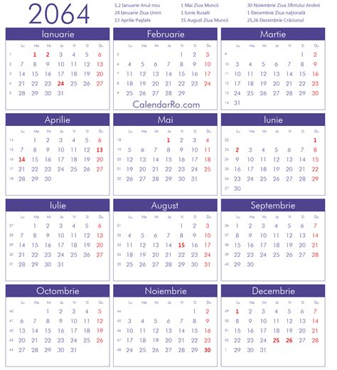 Calendar 2064