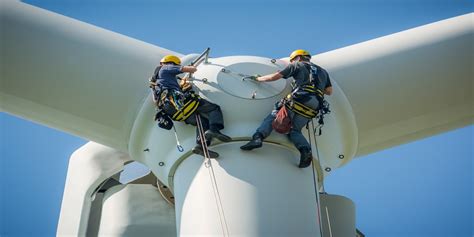 Las turbinas eólicas un ejemplo de un trabajo de mantenimiento desafiante