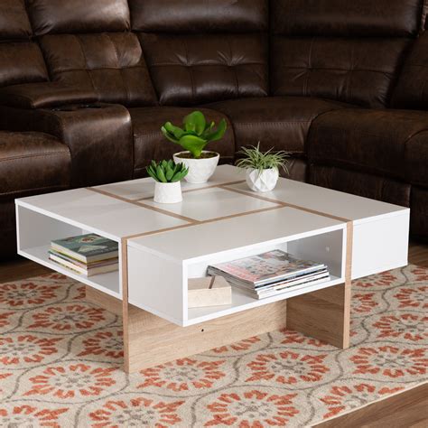 Baxton Studio Rasa Modern And Contemporary Two Tone White And Oak