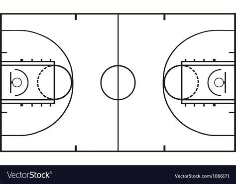 Basketball Court Royalty Free Vector Image Vectorstock