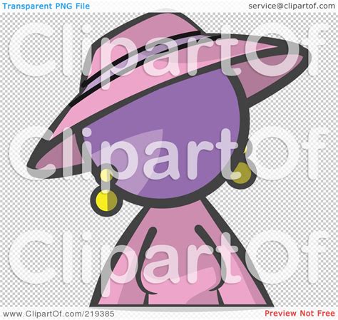 Royalty Free Rf Clipart Illustration Of A Purple Woman Avatar In A