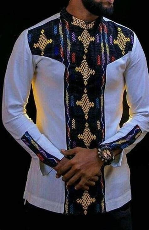 Sammy African Mens Shirt African Fashionwedding Etsy African Men