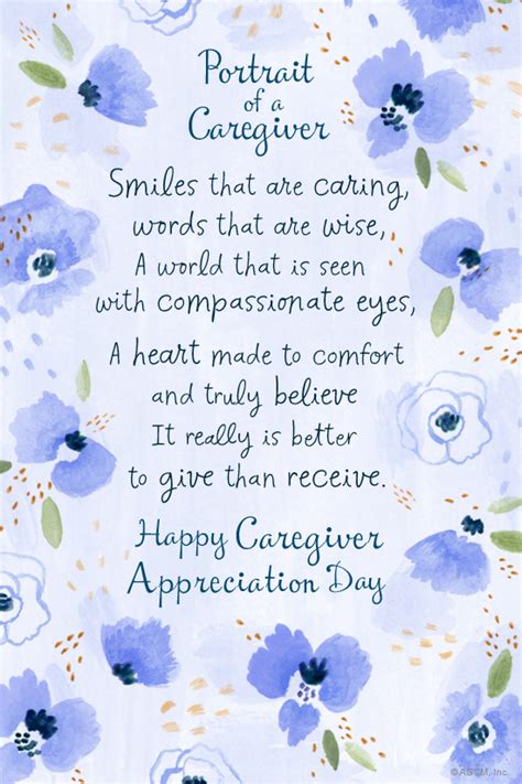 Caregiver Apprec Day 1113 Holidays Ecard Blue