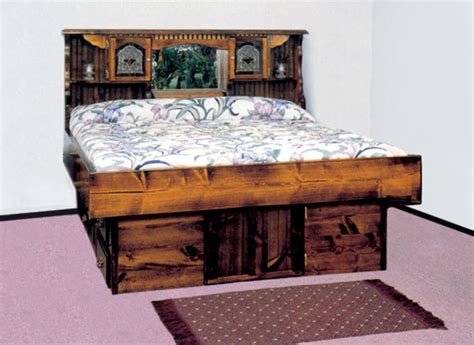 Air mattress frame for camping. Waterbed Mountain Floral Complete-HB,FR,deck,6D ped K ...