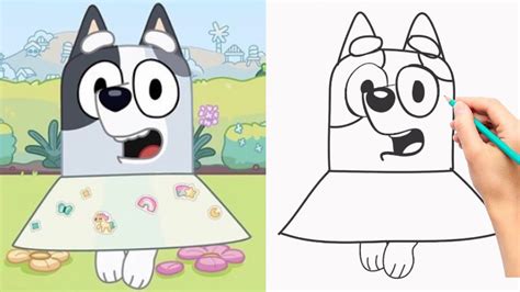 Bluey Adorable Muffin Cone Ballerina 💜 How To Draw And Color Diy