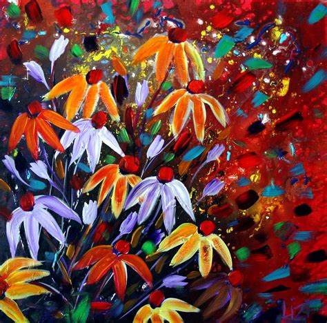 Wildflowers At Sunset Painting By Luiza Vizoli Fine Art America