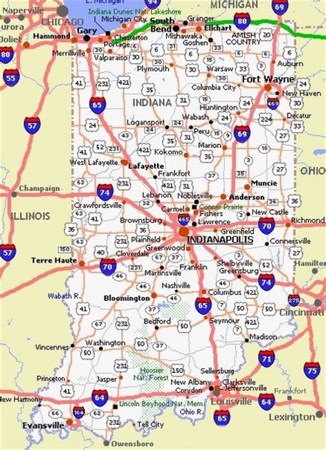 Indiana Road Map Pdf All About Wm