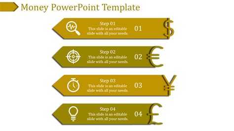 Download Now Money Powerpoint Template With Four Nodes