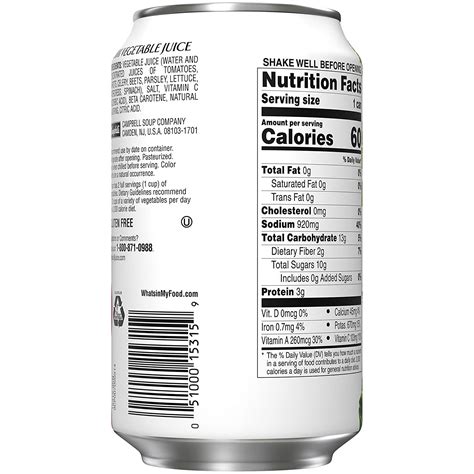35 V8 Juice Nutritional Label Labels Design Ideas 2020