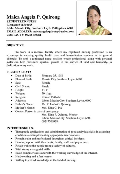 Seaman resume samples with headline, objective statement, description and skills examples. nurse resume example philippines | RESUMES DESIGN