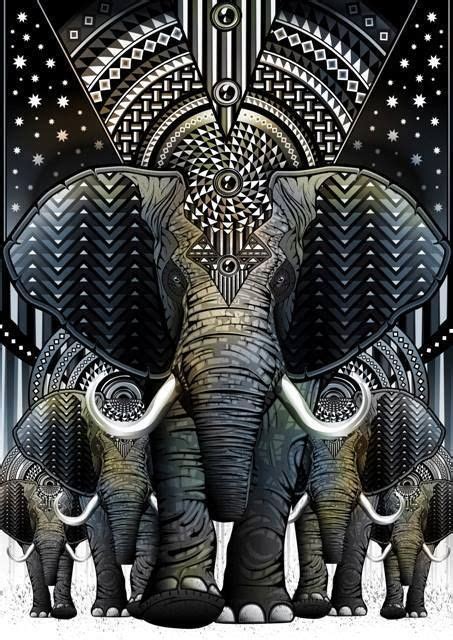 Eternal Ephemera Elephant Art Psychedelic Art Elephant