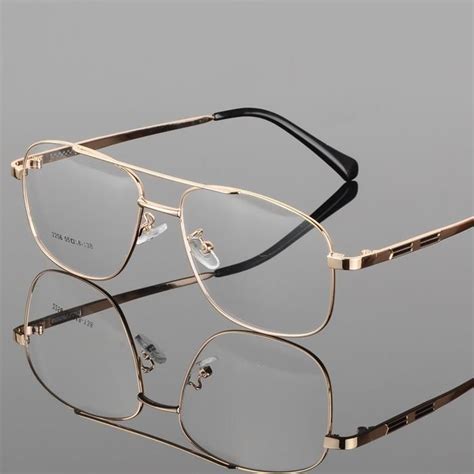 Bclear Classic Alloy Men Frame Double Bridge Eyeglasses Big Face