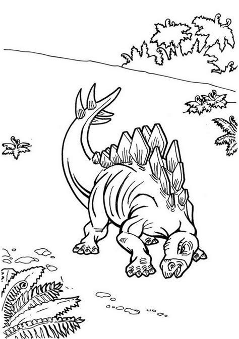 Detailed stegosaurus coloring page jurassic world in 2020 | Dinosaur