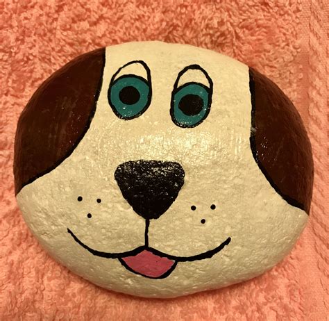 Painted Rock Puppy Dog Remusrocks Rock Painting Patterns Rock