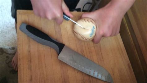 Cutting Open A Baseball Youtube