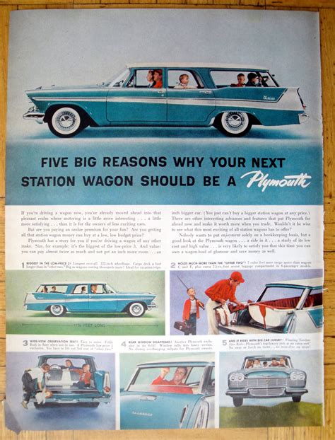 An Advertisement For The Five Big Reason Why Your Next Station Wagon