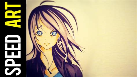 Drawing Manga Girl With Sad Face Expressions Speed Art