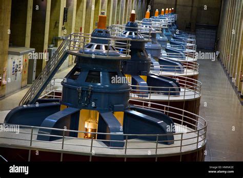 Hoover Dam Industrial Water Turbines Stock Photo Alamy
