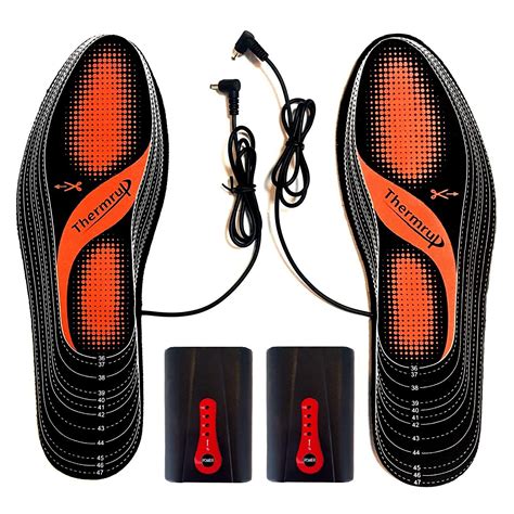 Thermrup Electric Heated Insole Foot Warmers Washable 55 125 Battery
