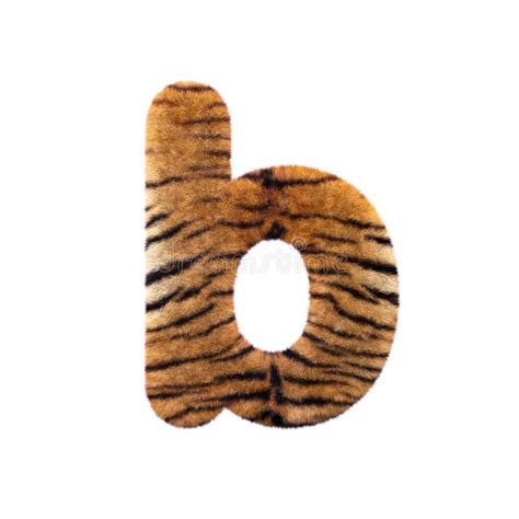Tiger Letter B Lower Case D Feline Fur Font Suitable For Safari