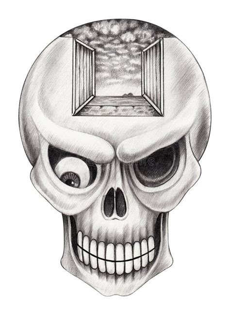 Art Skull Surreal Stock Illustration Illustration Of Funny 66603734