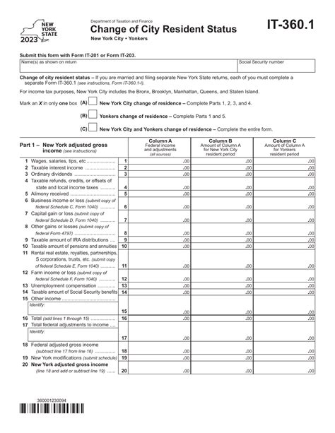 Form It 3601 Download Fillable Pdf Or Fill Online Change Of City