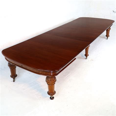 Victorian Mahogany Six Leg Extending Dining Table And 4 Leaves 13ft 8in