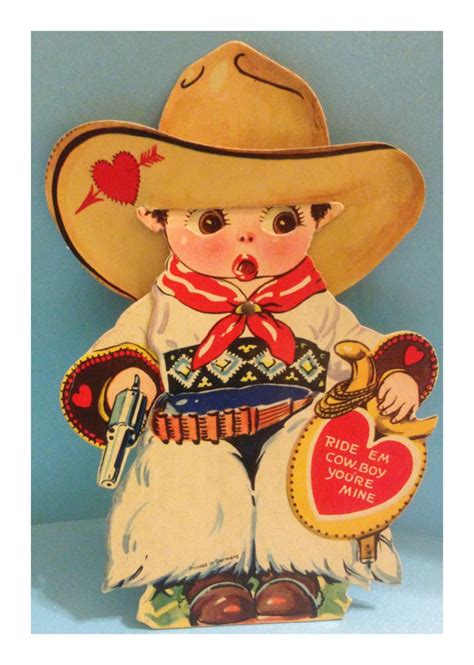 Vintage Cowboy Valentine Holiday Fun Pinterest Vintage