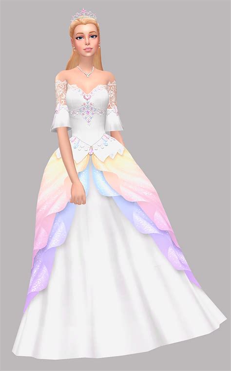 S4 Princess Barbie Dress Sims 4 Dresses Barbie Dress Sims 4 Mods