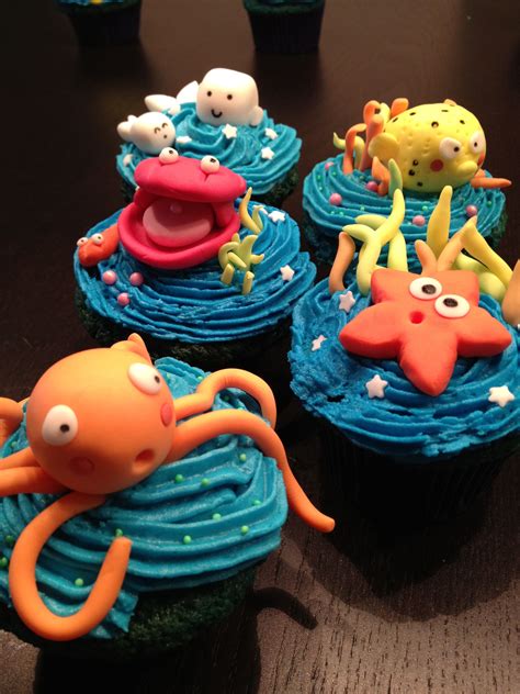 Sea Life Cupcakes Under The Sea Theme By Nomnomfactory Kid