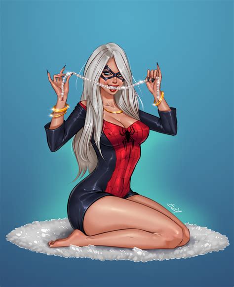 Black Cat And Felicia Hardy Marvel And 1 More Drawn By Ezysummers